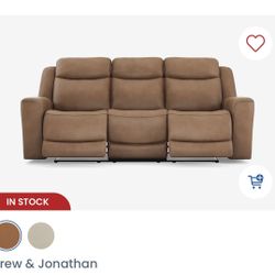 Caramel Leather Reclining  Sofa