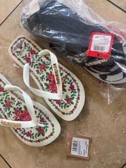 Havaianas Floral Flip Flops White and men’s sandals