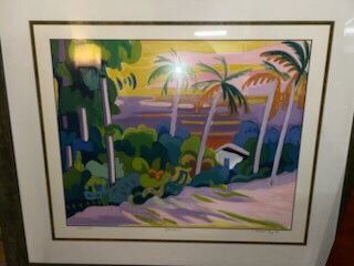 Framed Tropical Landscape Art Print