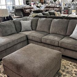 OM• $38 Initial • Brand New Altari 2 Piece Sectional With Chaise 