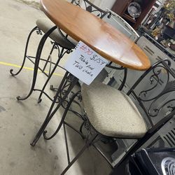 High Table And Two Chairs 
