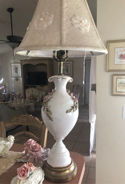 Pink Rose Antique Lamp