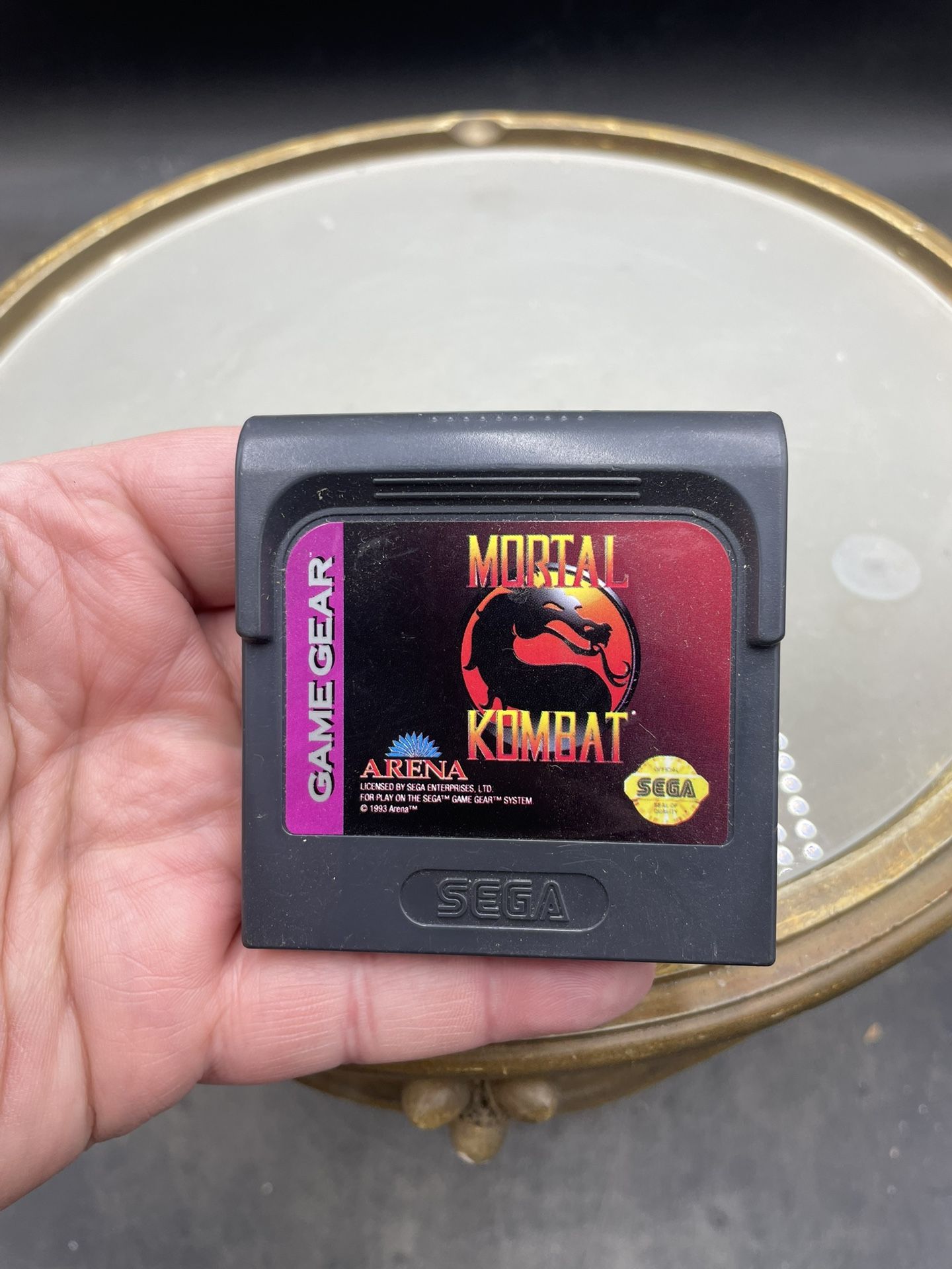 Mortal Kombat (Sega Game Gear, 1992) Game Cartridge