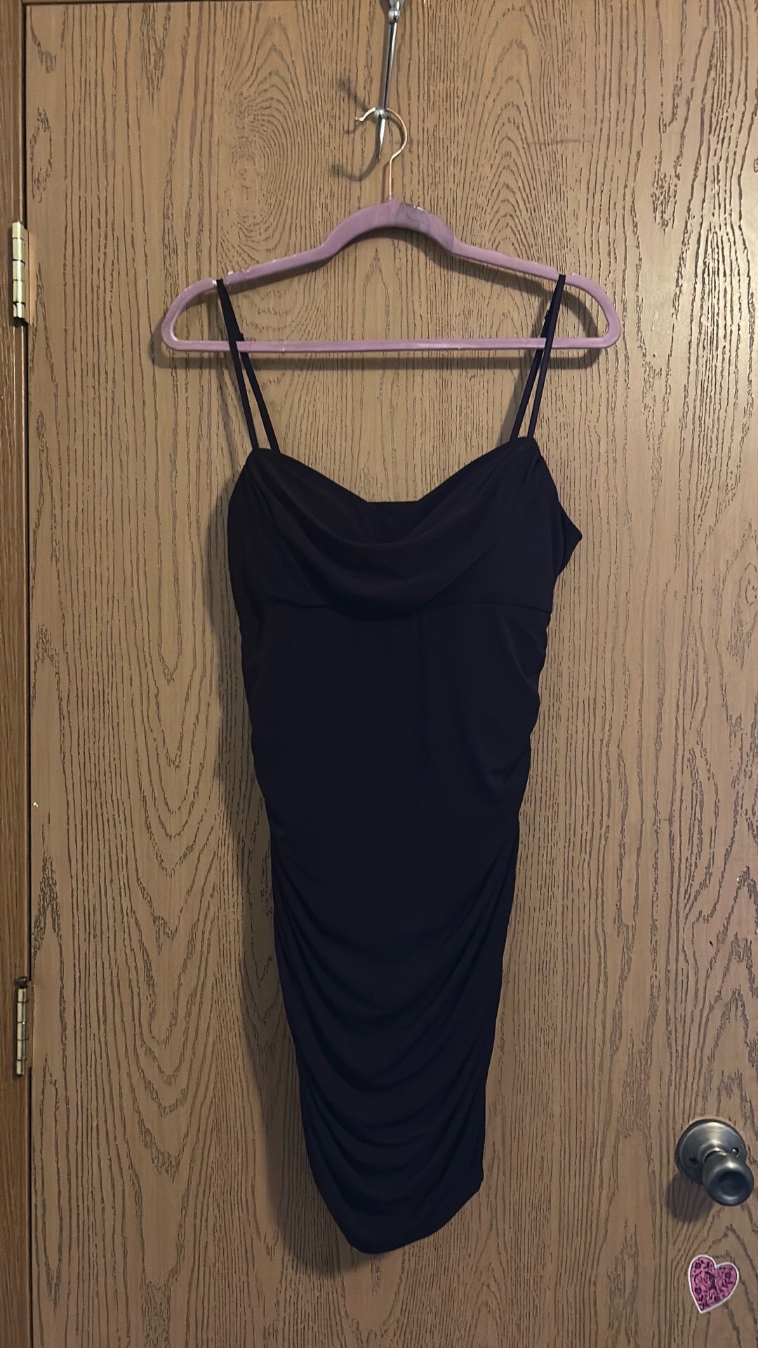 Short dark purple formal dress