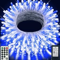 438ft String Lights 1200 LED Extra Long Christmas Lights with Remote 8 Lighting Modes & Timer Memory Outdoor Waterproof Decorations for Home Xmas Tree