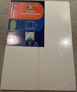 Elmer's 28” x 40" Tri-Fold Foam Presentation Board - White