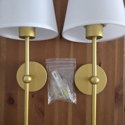 Gold Remote Controlled Wall Sconce Lights