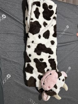 Cow plush blanket coat