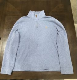 Polo Ralph Lauren Men’s 1/4 Zip Knit Mock Neck Pullover Sweater Blue L
