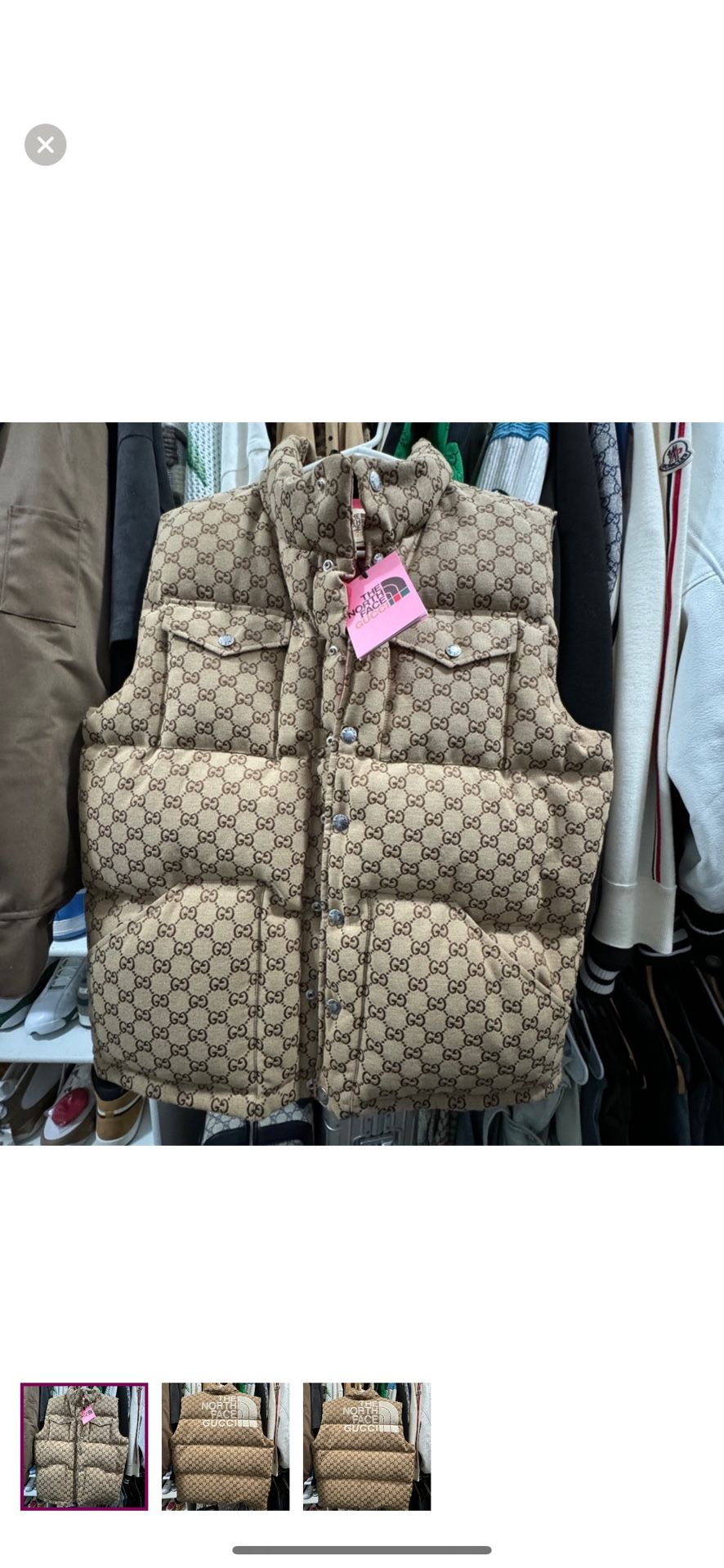 GUCCI X NORTH FACE COLLAB MONOGRAM VEST
