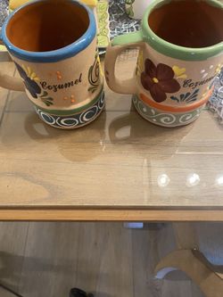 2 Large Mugs From Cozumel