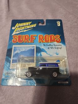 JOHNNY LIGHTNING SURF RODS GHOSTRIDERS '33 FORD DELIVERY PANEL, WITH SURF BOARDS