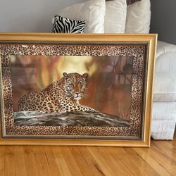 Framed Leopard Picture 