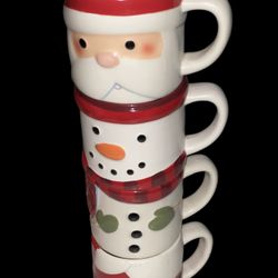 Hallmark Santa Claus Stackable Mug Set (4)