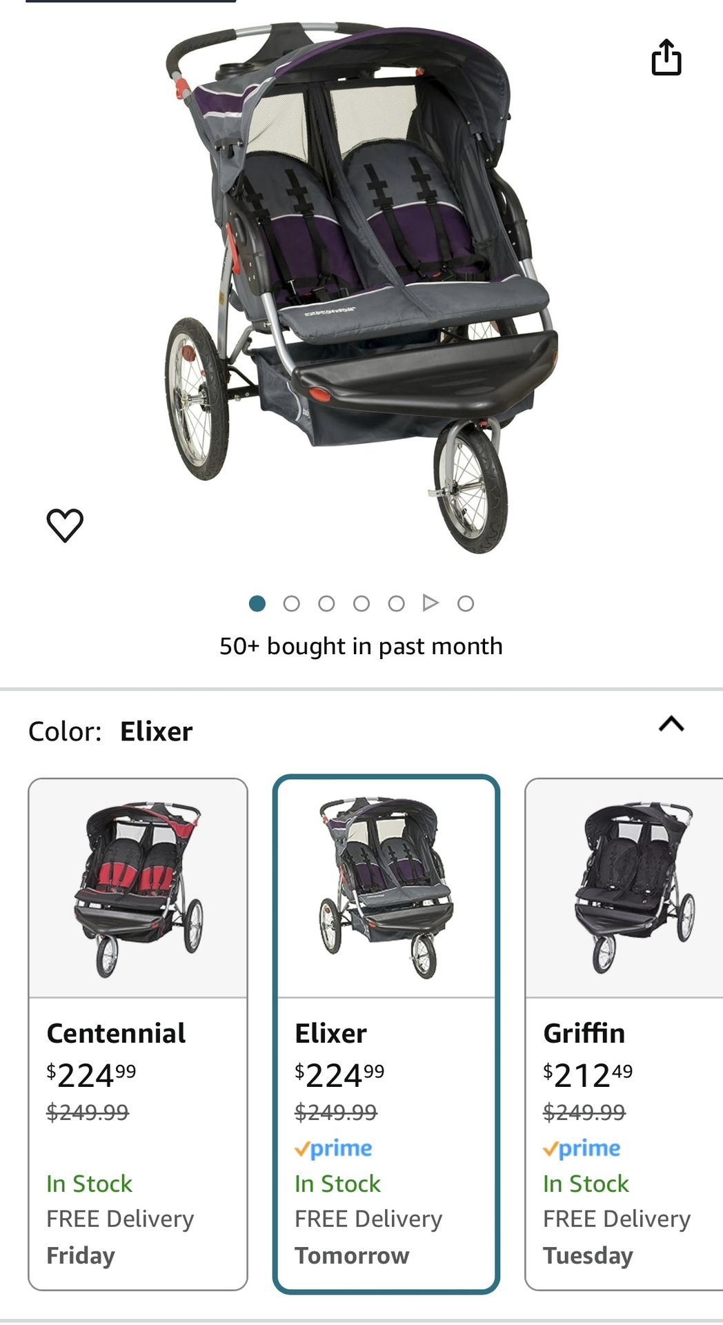 Baby Trend Expedition Double Jogger Stroller