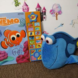 Disney Pixar Finding Nemo (Interactive Sound Book )12x12 And Disney Pixar Finding Nemo Dory  Plush 13"Inch