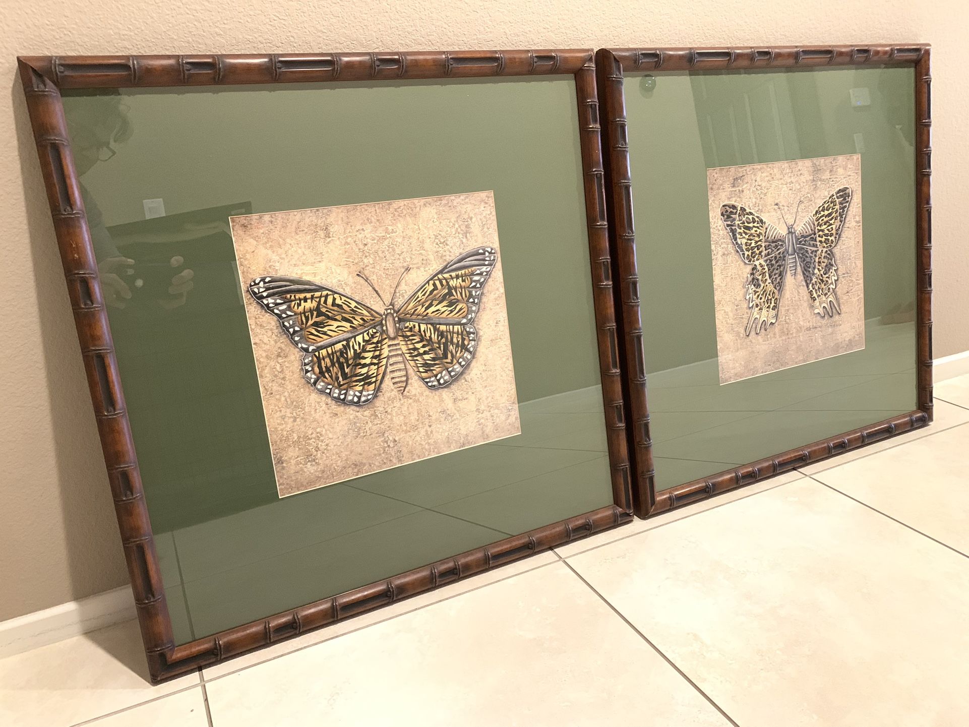 28x28 Bamboo Framed Wall Art
