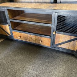 New Entertainment Center Solid Mango Wood