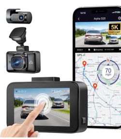 5K Dash Cam Front & Rear w/ 128GB – NEW SEALED ($100)