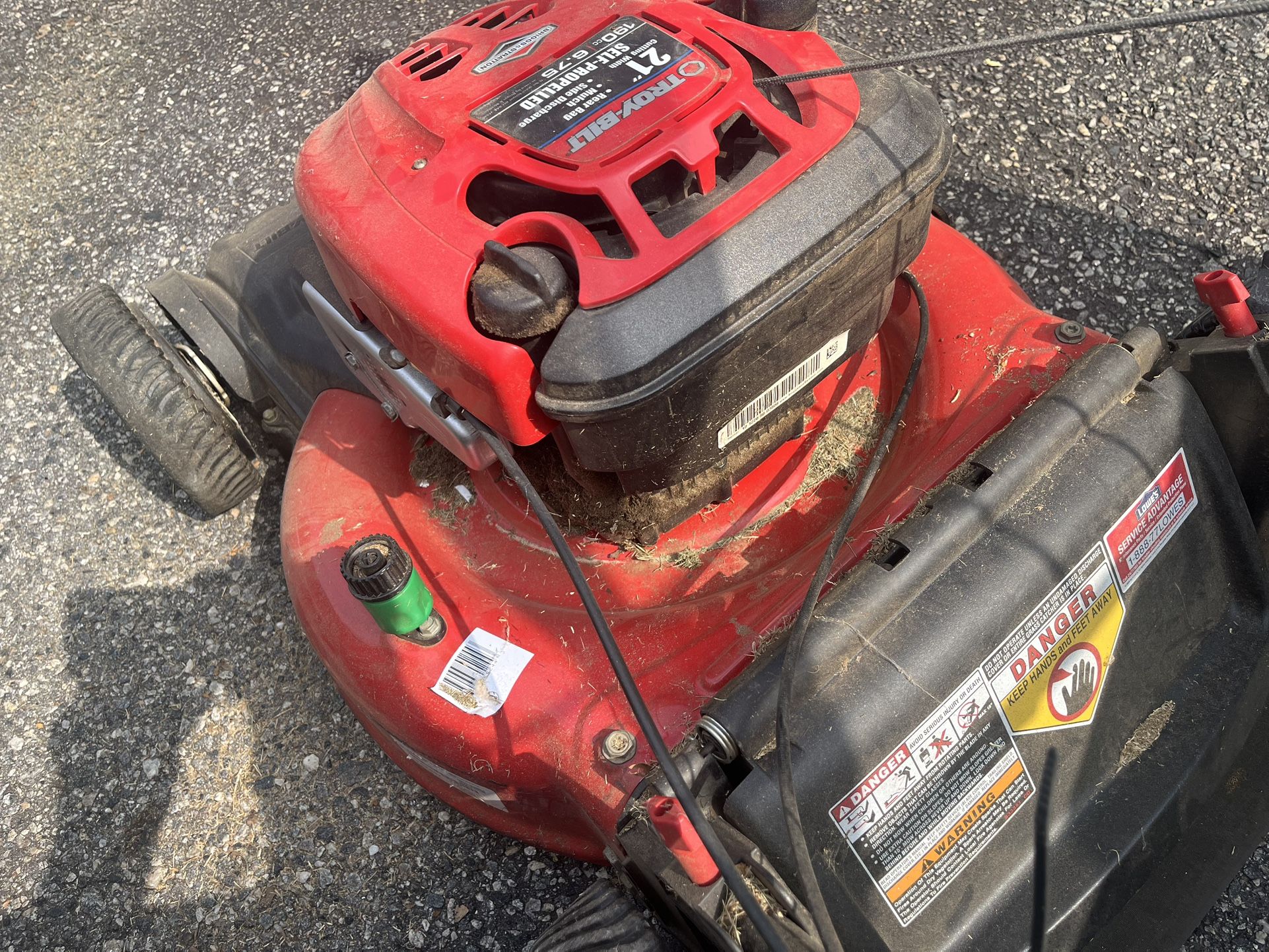 Troy Bilt 7.25 Hp Mower FWD Bag