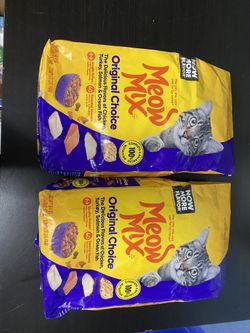 Meow Mix original choice dry cat food- bags