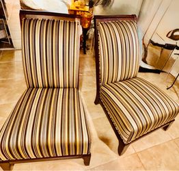 Set of two beautiful statement chairs-- fixed price