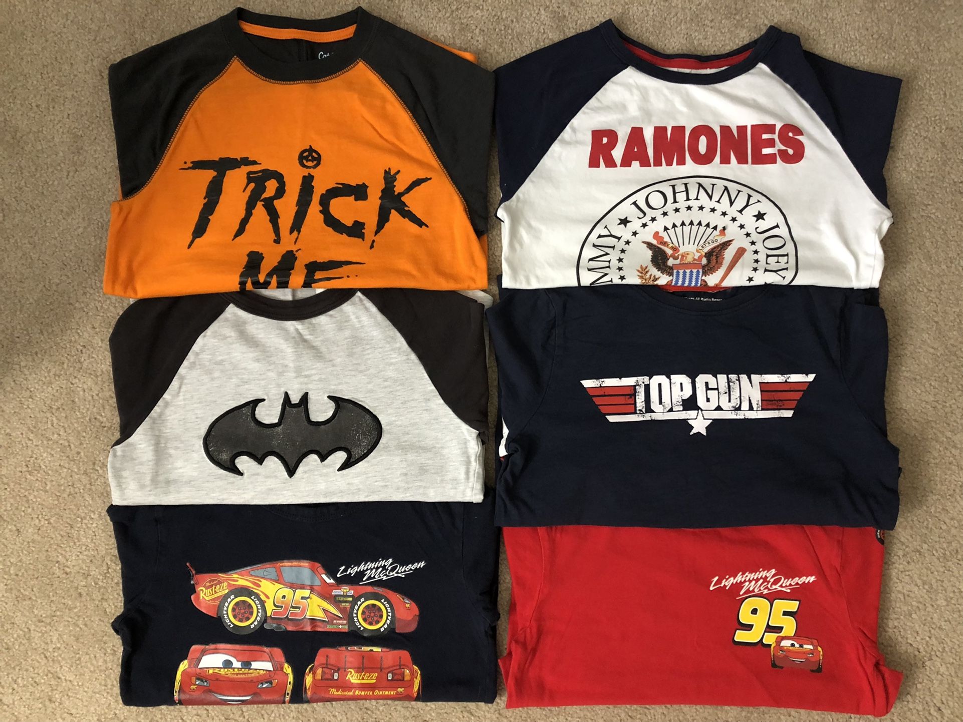 Boys long sleeves tshirts (size 6)