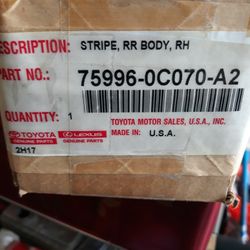 2018 Toyota Decal 75996-0C070-A2