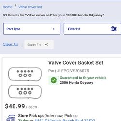Valve Cover Set Fit Honda Odyssey/Truck Or Similar 