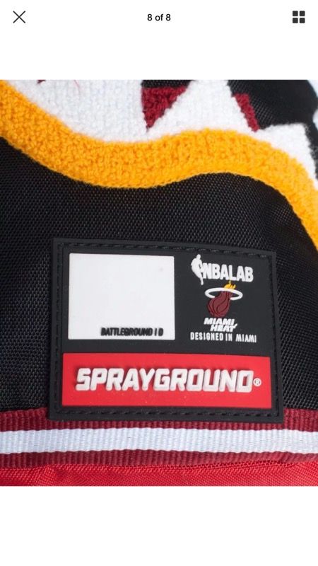 Sprayground NBA LAB Miami Fire Shark Backpack