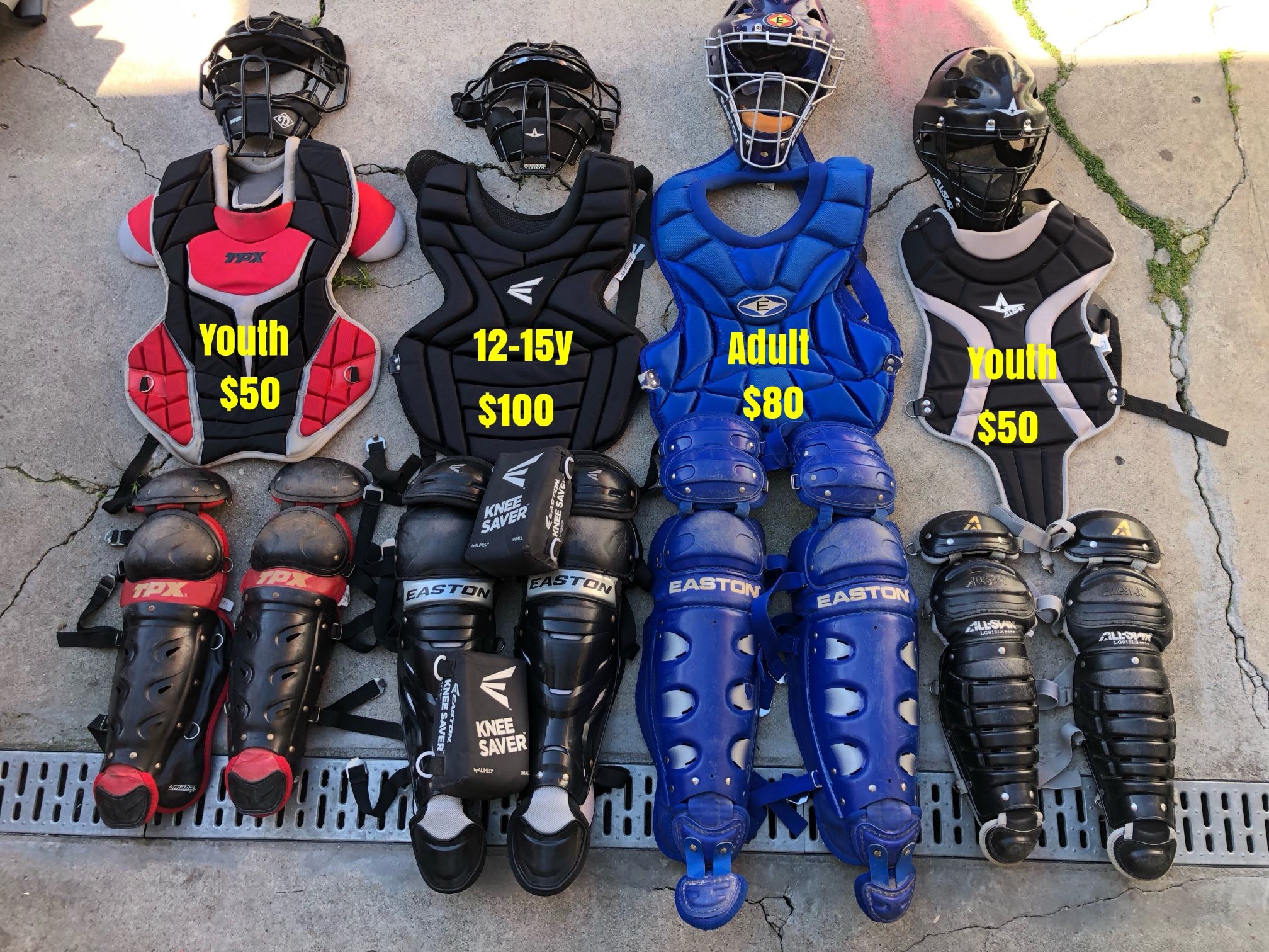 Baseball Catcher Set Easton TPX All Star Catcher Gear