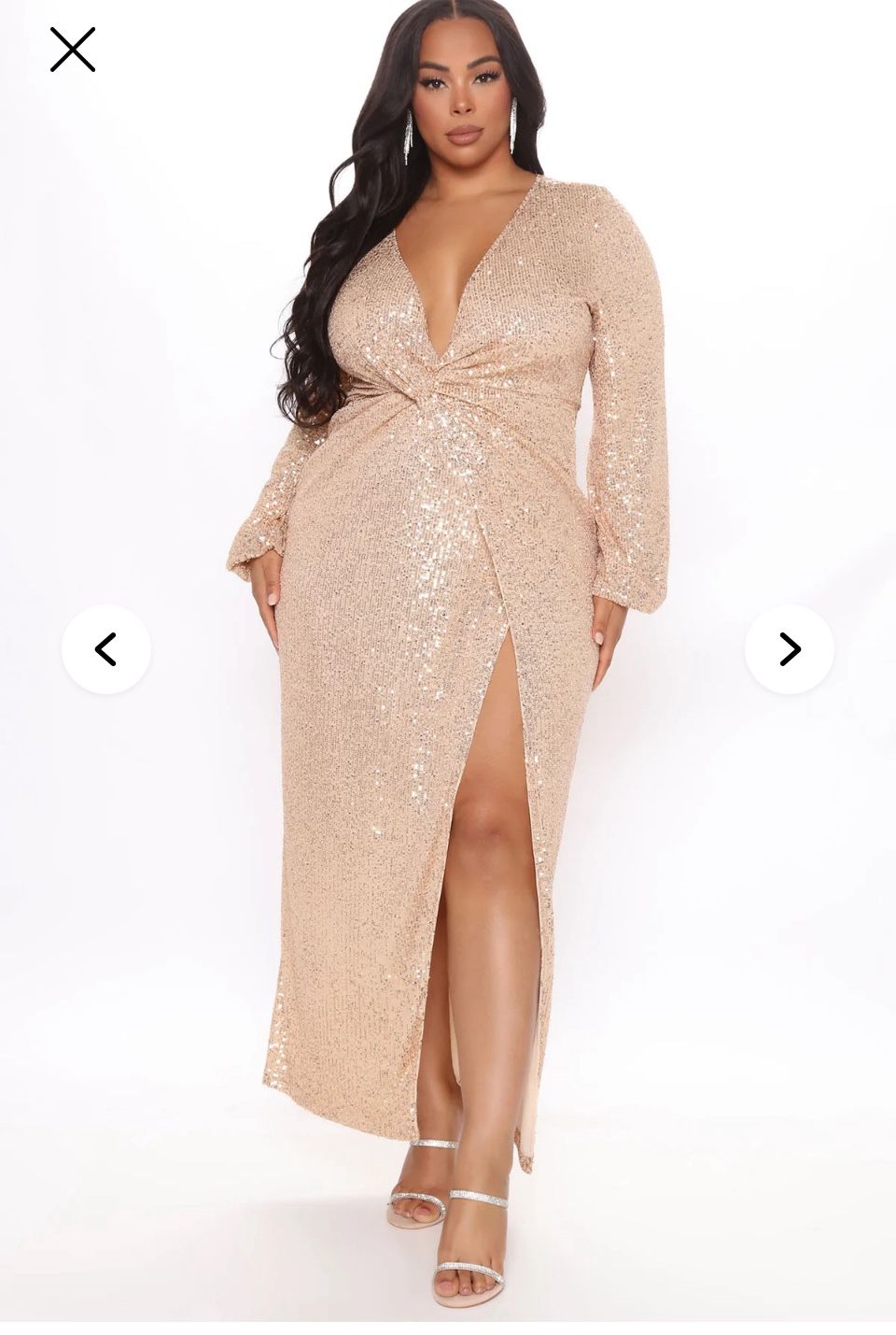 Gold Plus Size Dresses Ball Gowns Party Dress