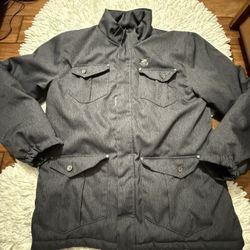 Vans Mens Coat Insulated Winter Cargo Jacket Gray Cold Weather Off The Wall extra large  Very good condition