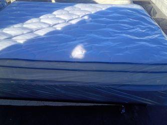 Brand new queen size pillowtop mattress and box spring free delivery depends on location