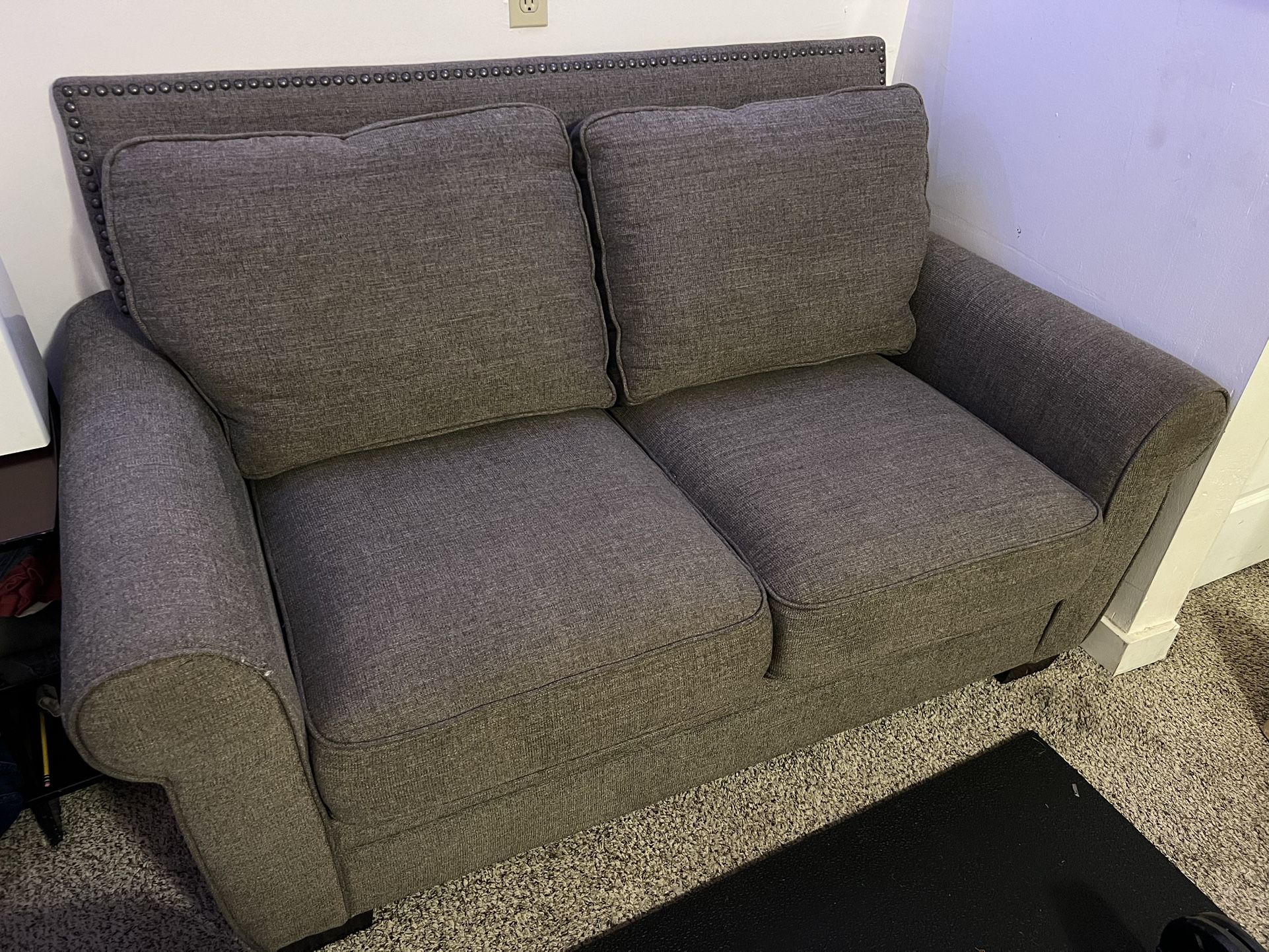 grey loveseat