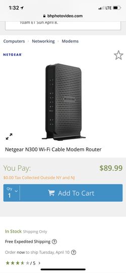 Netgear n300 WiFi cable modern Router