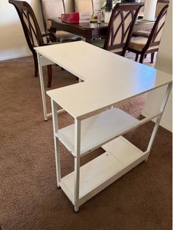 White computer desk