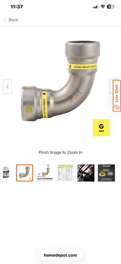 3/4 carbon press fittings