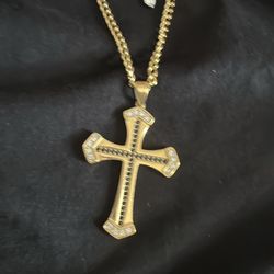 Gold Chain & Tennis Bracelet 