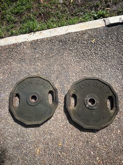 Iron Grip 45 lb Olympic Weight Plates Pair