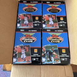 1991 Stadium Club Baseball Card Series 2 Factory  Case (12 Boxes).