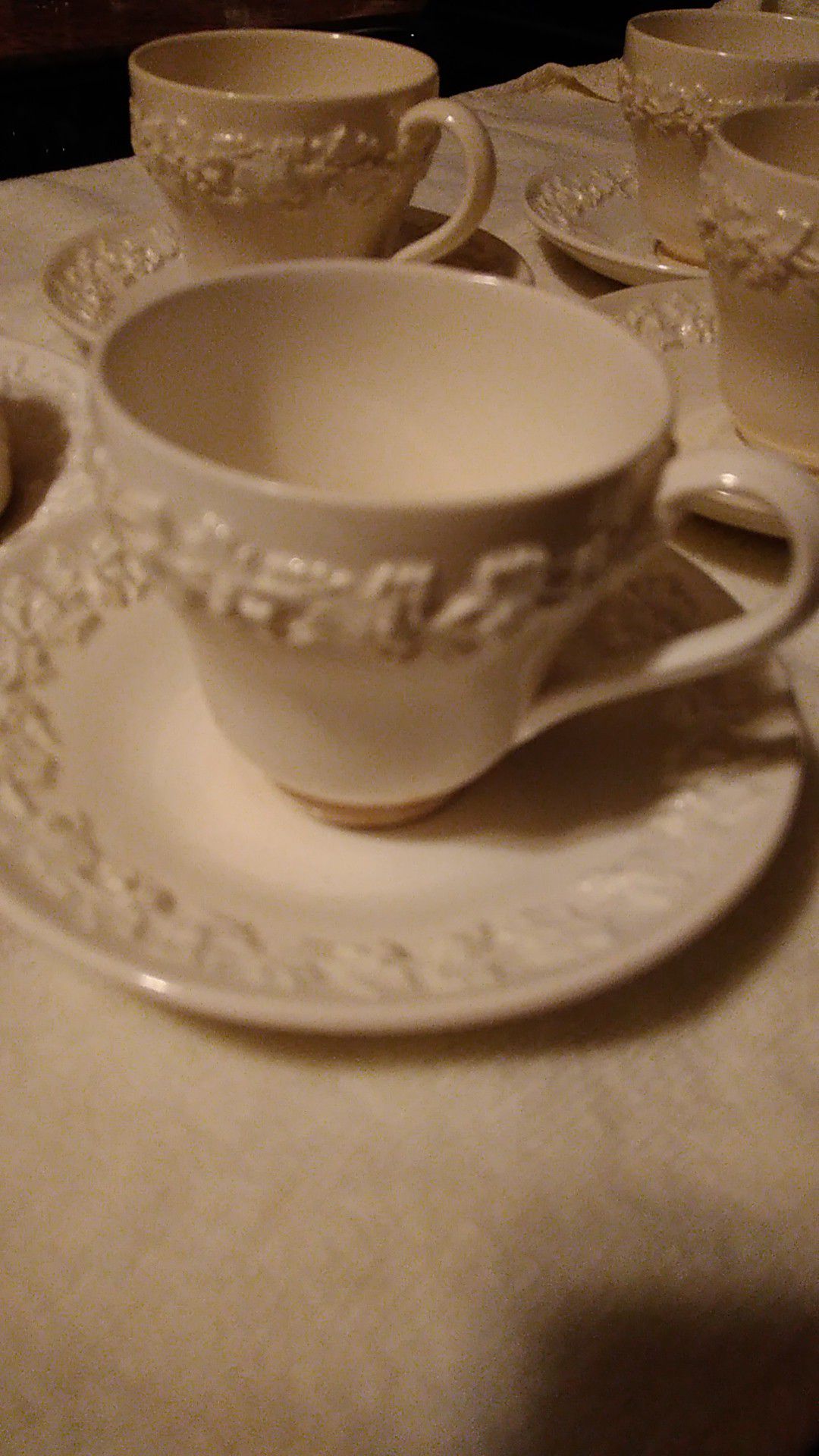 Wedgewood Queensware Demitasse 5 cups and saucers