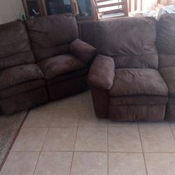 3 Piece Furniture Sofa Love Seat Recliner