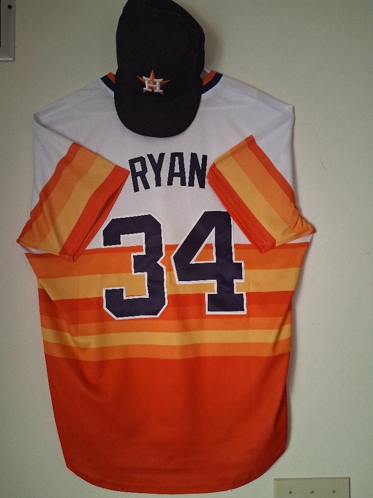Nolan Ryan Throwback Jersey And Cap