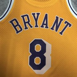 Los Angeles Lakers Kobe Bryant Jersey Yellow #8 Throwback