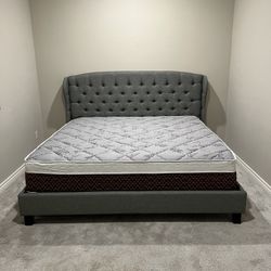 California King Bed With Pillowtop Bamboo Mattress Only
