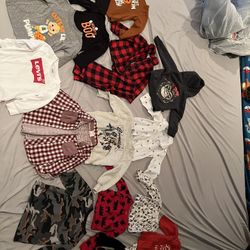 12-18 Month Baby Boy Winter Fall Clothing Lot Onesies Shirts Pants Button Ups Xmas Pjs Sweatshirts 