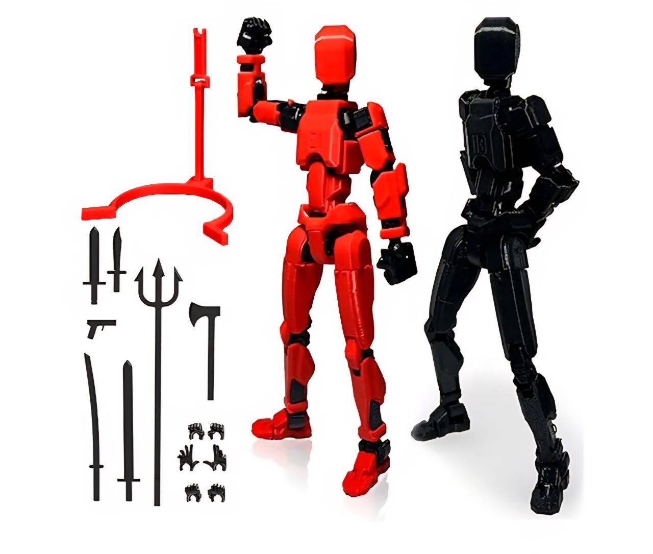 T13 Action Figure, Dummy13 3D Printed Action Figure, Assembled, Customizable, Flexible Joints