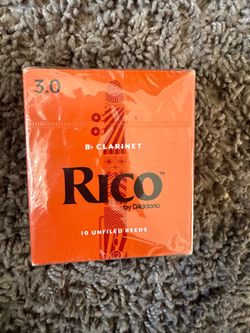 Rico Bb Clarinet Reeds by D'Addario - Strength 3.0 (Box of 10)