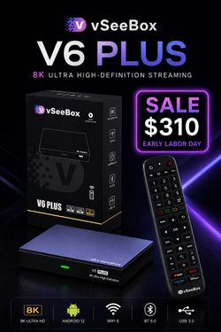 vSeeBox V6 Plus 8K Streaming Media Player **Limited Sale**